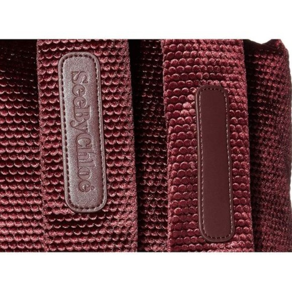 See By Chloe Textured Velvet Joyrider Backpack NWT - Picture 2 of 5